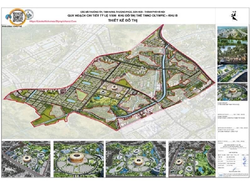 Quy hoạch phân khu B Vinhomes Olympic tỉ lệ 1/500