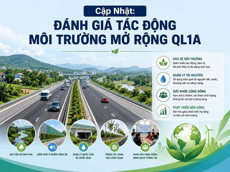 Cập Nhật: Đánh Giá Tác Động Môi Trường Mở Rộng QL1A