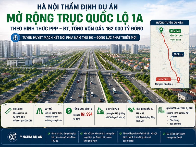 mở rộng quốc lộ 1a