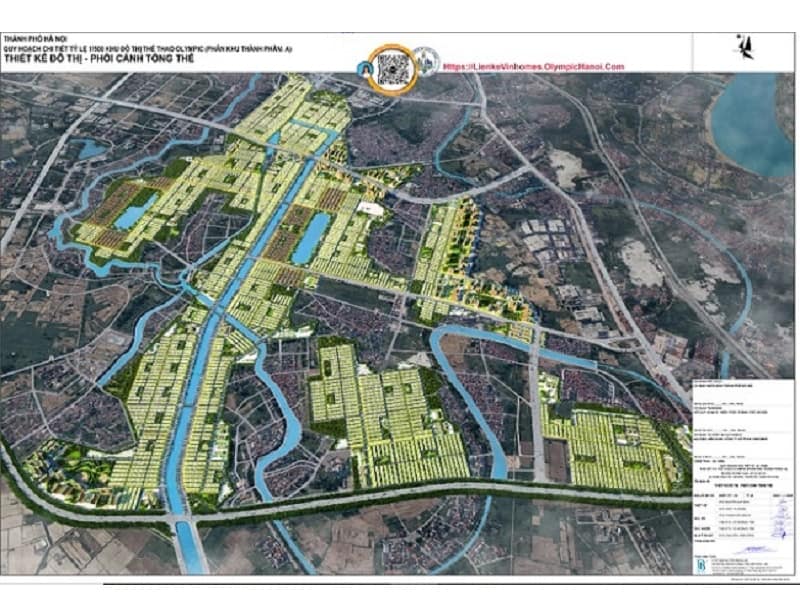 Quy hoạch phân khu A Vinhomes Olympic tỉ lệ 1/500