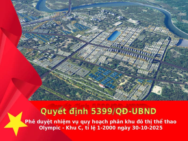 Phê duyệt nhiệm vụ quy hoạch phân khu C đô thị thể thao Olympic tỉ lệ 1:2000 (Quyết định 5399 QĐ/UBND)