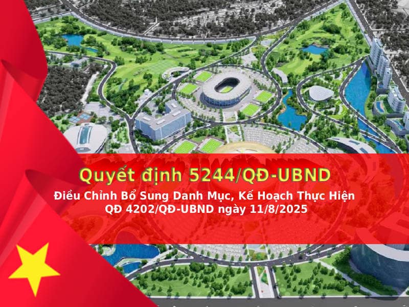 Bổ sung danh mục, lập quy hoạch KĐT thể thao Olympic (Quyết định 5244/QĐ-UBND; Điều chỉnh QĐ 4202)